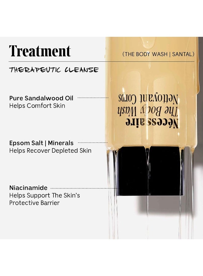 Necessaire The Body Wash Santal - Natural Body Wash For Women & Men, Therapeutic Shower Gel With Epsom Salt + Minerals. Gel Cleanse, 8.4 Fl Oz. - Image 4
